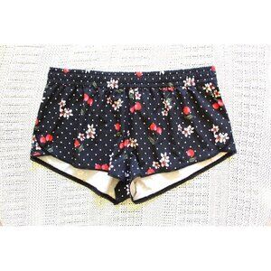 Endless Sun Women mini shorts Swim Pants Sherry print Size XL elastic waist sexy